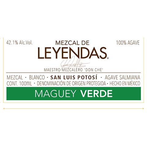 Mezcal de Leyendas Maguey Verde