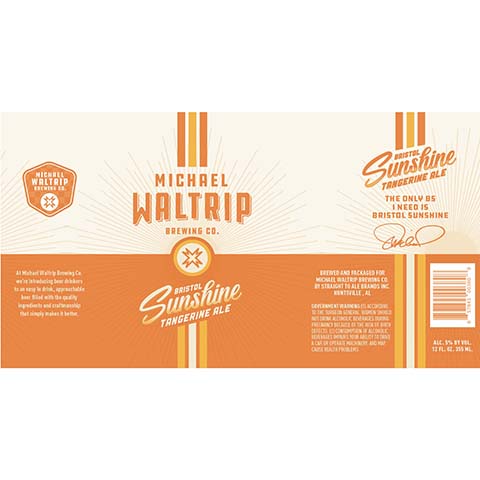 Michael Waltrip Bristol Sunshine Tangerine Ale