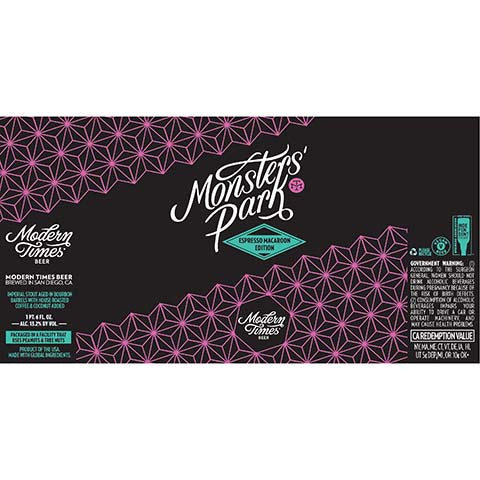 Modern Times Monsters' Park: Espresso Macaroon Edition Imperial Stout