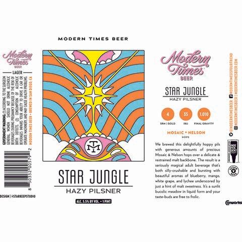 Modern Times Star Jungle Hazy Pilsner