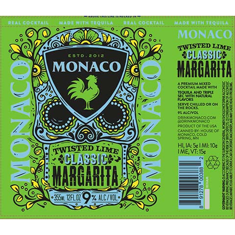 Monaco Twisted Lime Classic Margarita