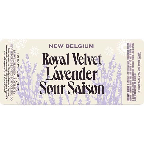 New Belgium Royal Velvet Lavender Sour Saison