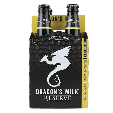New Holland Dragon’s Milk Reserve: Double Bourbon Barrel-Aged Stout With Madagascar & Indonesian Vanilla Beans (2021-2)