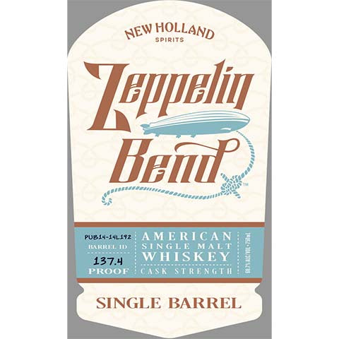 New Holland Zeppelin Bend Single Barrel Single Malt Whiskey