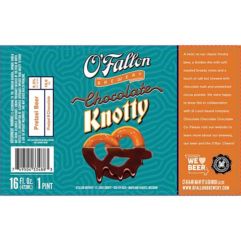 O'Fallon Chocolate Knotty Pretzel Beer