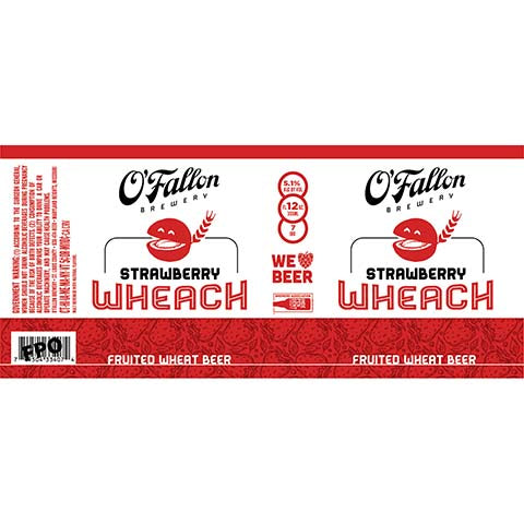O'Fallon Strawberry Wheach Fruited Wheat Beer – CraftShack - Buy craft ...