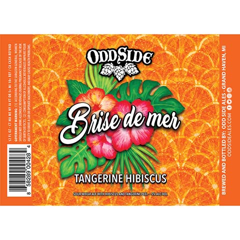 Odd Side Ales Brise De Mer Tangerine Hibiscus Sour Wheat Ale