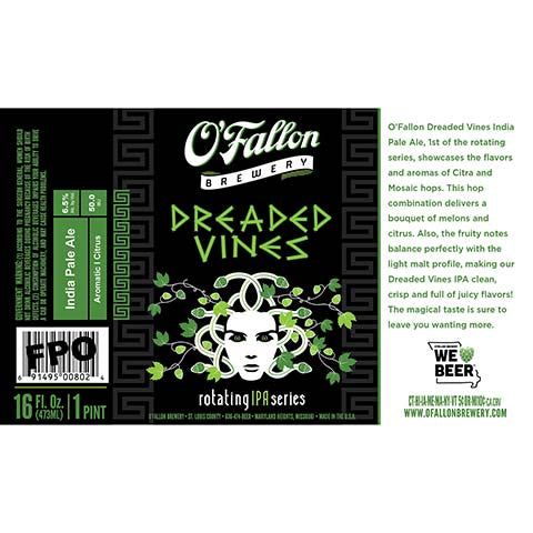 O'Fallon Dreaded Vines IPA