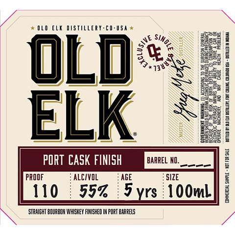 Old Elk Port Cask Finish Straight Bourbon Whiskey