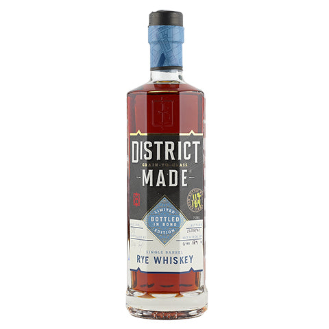 One Eight District Made Bottle In Bond Single Barrel Rye Whiskey
