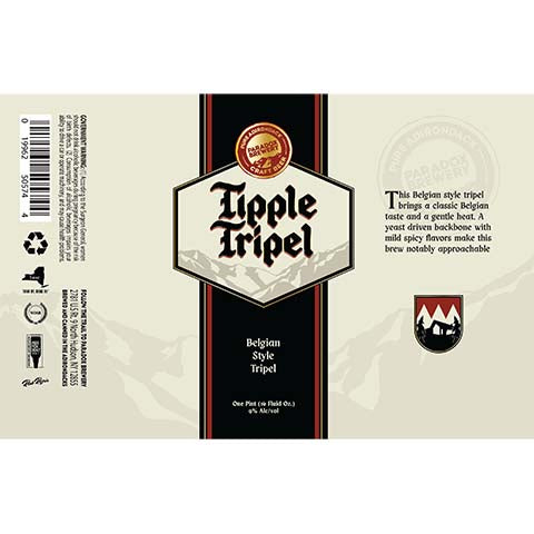Paradox Brewery Tipple Tripel Ale