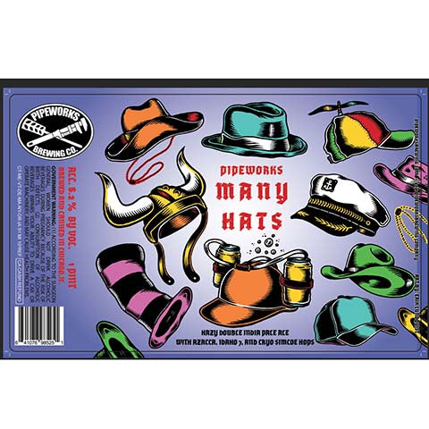 Pipeworks Many Hats Hazy DIPA
