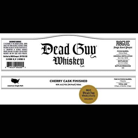 Rogue Dead Guy Cherry Cask Finished Whiskey
