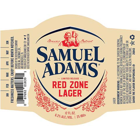 Samuel Adams Red Zone Lager – CraftShack - Buy craft beer online.