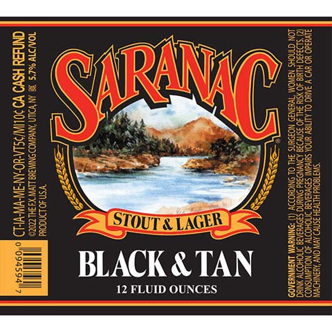 Saranac Black & Tan Stout & Lager