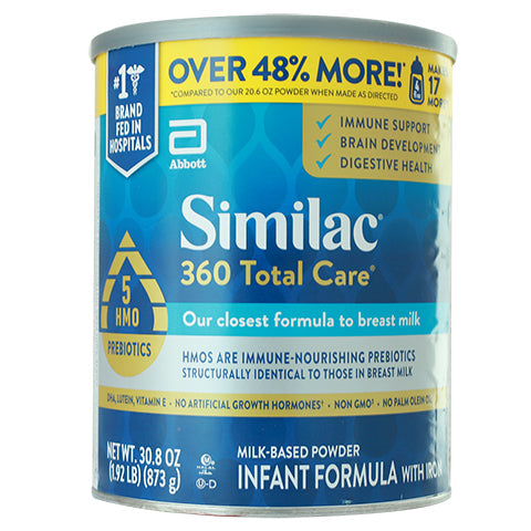 Similac 360 Total Care® Infant Formula, with 5 HMO Prebiotics