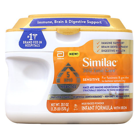 Similac 360 Total Care® Sensitive Infant Formula, with 5 HMO Prebiotics
