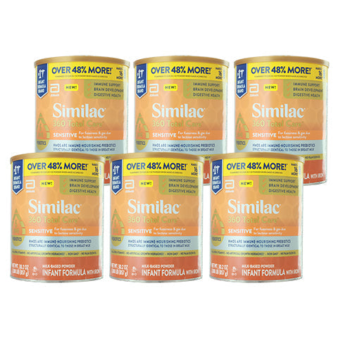 Similac 360 Total Care® Sensitive Infant Formula, with 5 HMO Prebiotics