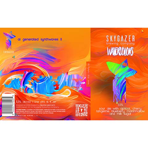 Skygazer Watercolors AI Generated Synthwaves II Sour Ale