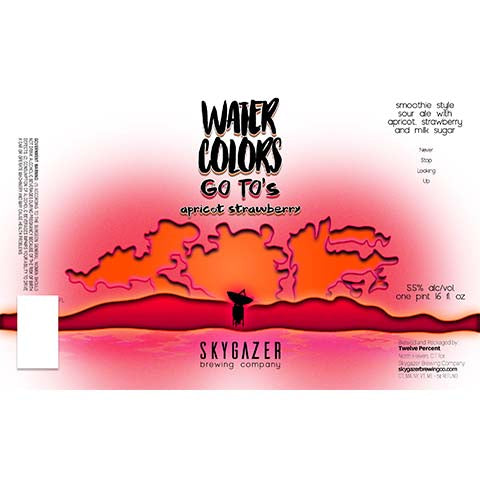 Skygazer Watercolors Go To's Apricot Strawberry Smoothie Sour Ale