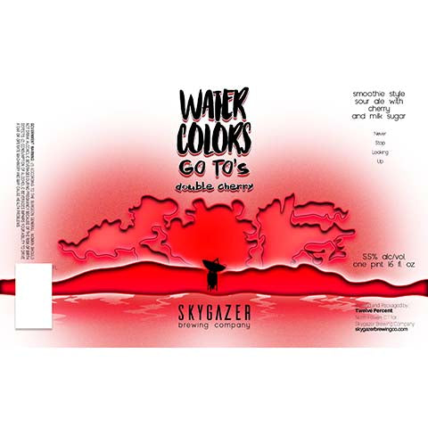 Skygazer Watercolors Go To's Double Cherry Smoothie Sour Ale