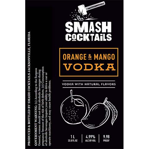 Smash Cocktails Orange & Mango Vodka