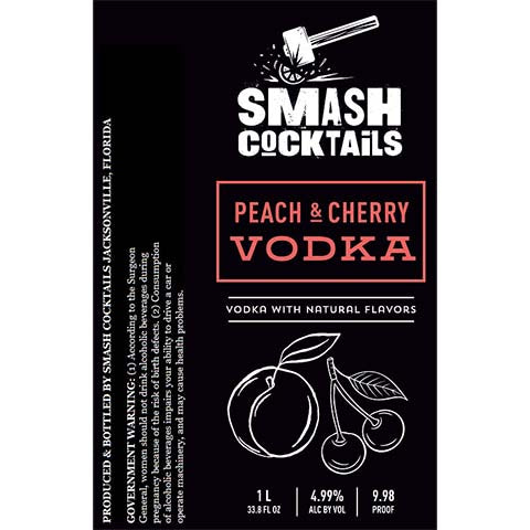 Smash Cocktails Peach & Cherry Vodka