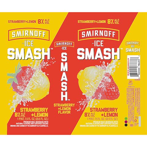 Smirnoff Ice Smash Strawberry + Lemon
