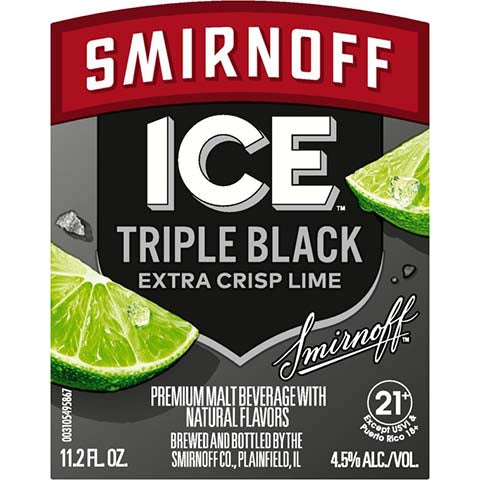 Smirnoff Ice Triple Black Extra Crisp Lime
