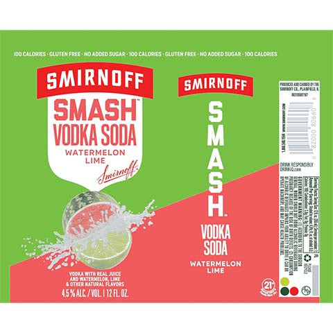Smirnoff  Smash Watermelon Lime Vodka Soda