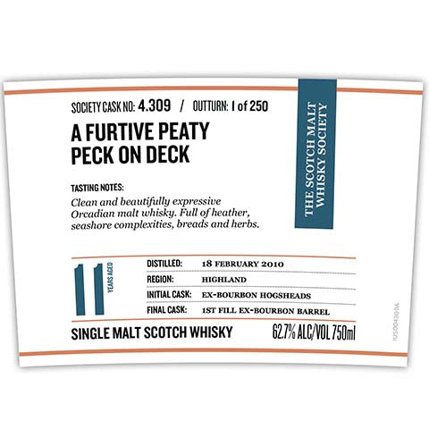    Society-4-309-A-Furtive-Peaty-Peck-on-Deck-Single-Malt-Scotch-Whisky-750ML-BTL