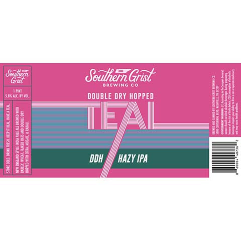 Southern Grist DDH Teal Hazy IPA
