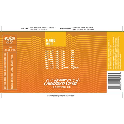 Southern Grist Mango Whip Sour Ale