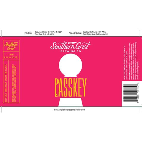 Southern Grist Passkey IPA