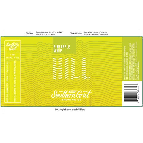 Southern Grist Pineapple Whip Hill Sour Ale