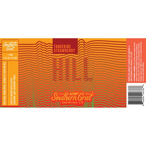 Southern Grist Tangerine Strawberry Hill Sour Ale