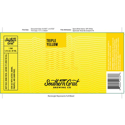 Southern Grist Triple Yellow Sour Ale