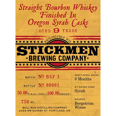 Stickmen 9-Year-Old Straight Bourbon Whiskey