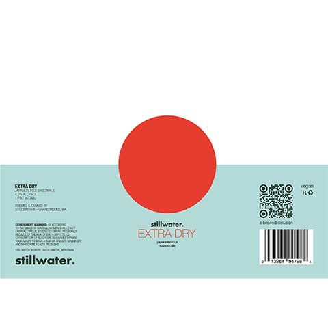 Stillwater Extra Dry Japanese Rice Saison Ale