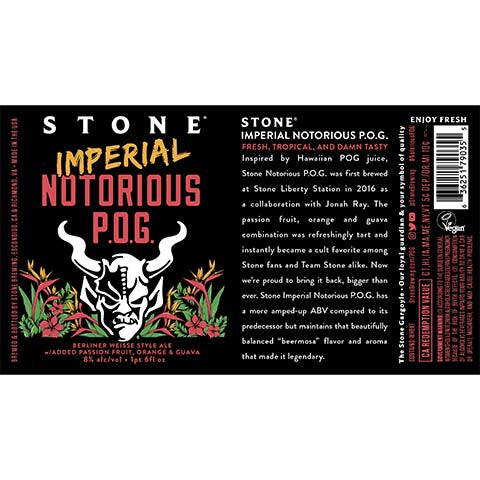 Stone Imperial Notorious P.O.G. Berliner Weisse Ale