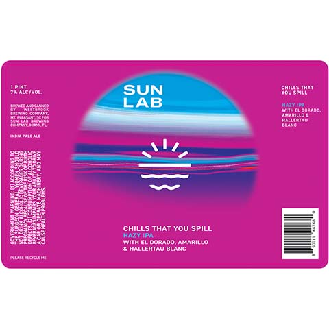 Sun Lab Chills that You Spill Hazy IPA