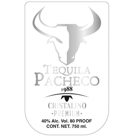 Tequila Pacheco Cristalino