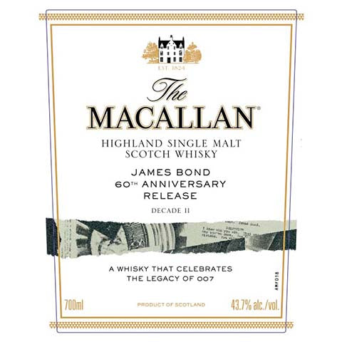 The Macallan James Bond 60 Highland Single Malt Scotch Whisky Decade II