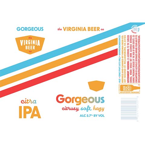 The Virginia Beer Gorgeous Citra IPA