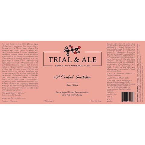 Trial & Ale A Cordial Invitation