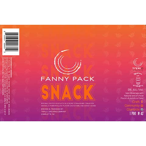 Triple C Fanny Pack Snack Imperial Fruited Sour