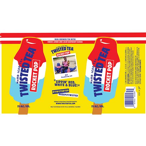 Twisted Tea Rocket Pop Hard Iced Tea – CraftShack - Buy craft beer online.