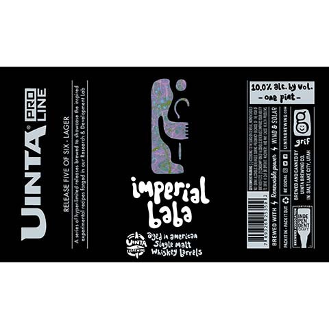 Uinta Imperial Baba Lager
