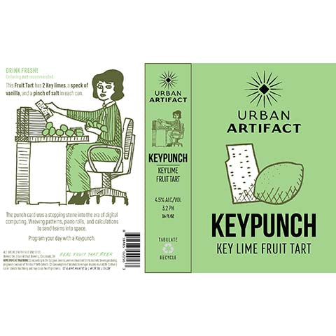 Urban Artifact Keypunch Key Lime Fruit Tart Ale