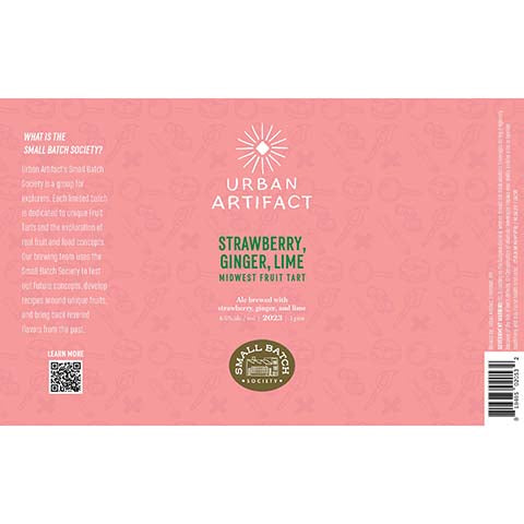 Urban Artifact Strawberry, Ginger, Lime Fruit Tart Ale